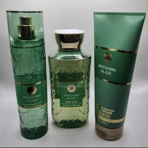 Bath & Body Works Bundle ~ PISTACHIO GLAZE ~ Shea Butter & Hyaluronic Acid NEW!!
